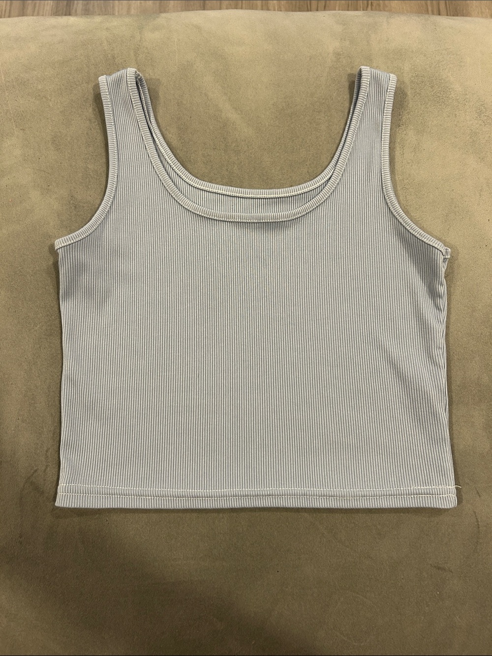 Classic Ribbed Tank Top - Light Blue - Picture 2 of 2